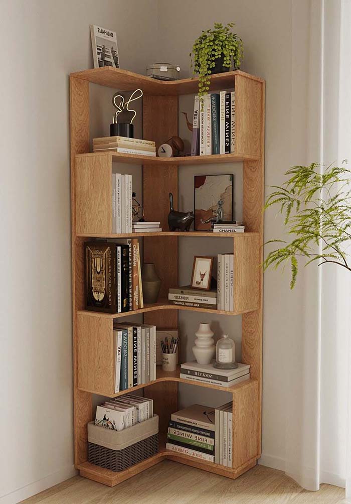 Mẫu kệ góc tường hiện đại